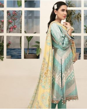 Renee Light Green Embroidered Lawn By Amna Sohail - 02A