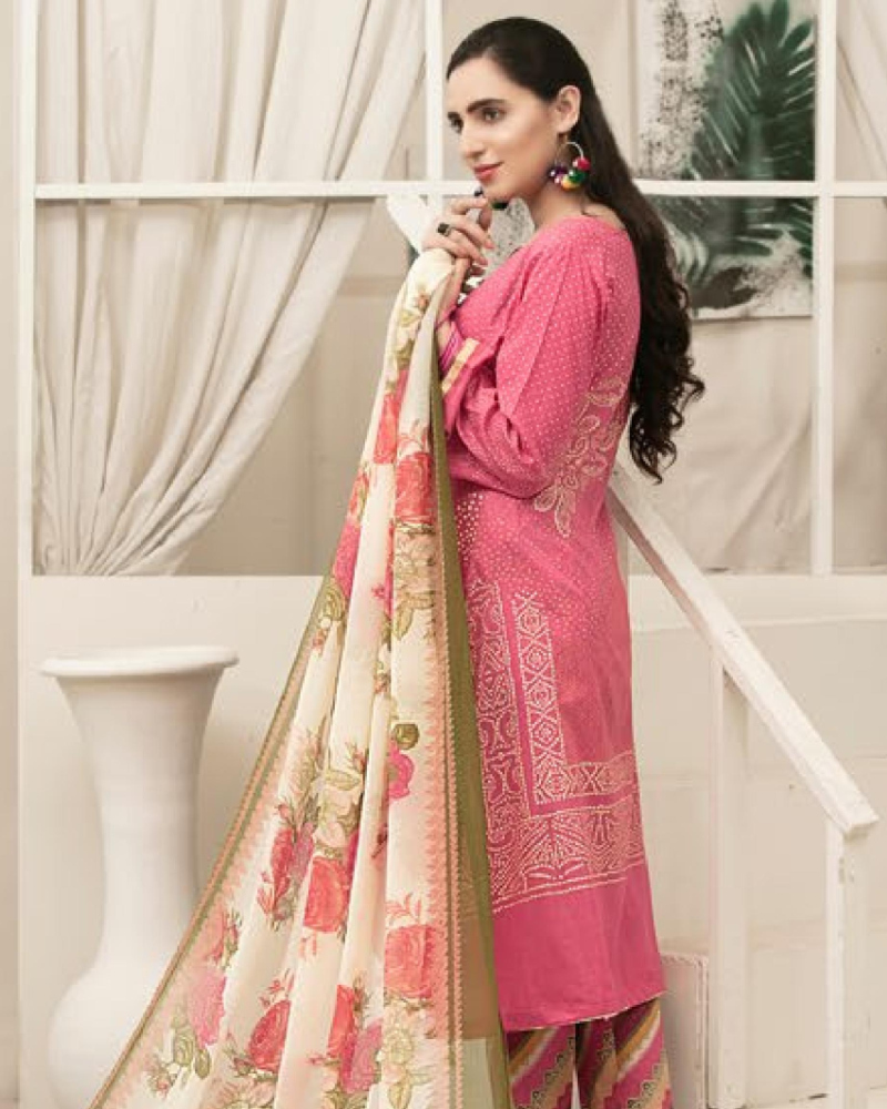 Renee Pink Embroidered Lawn By Amna Sohail - 05A
